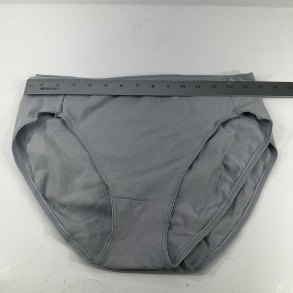 Lot Of Two Hanes Women's Size 8 Panty Brief Hi Cut Gray New Without Tags - Picture 5 of 7